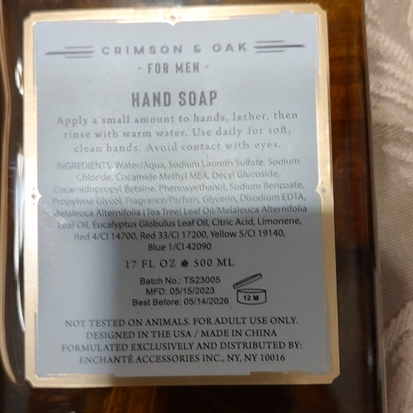 🍂 NIP Men's Eucalyptus & Cedar Body Prescriptions Men's Hand Soap - Large 17 Oz - Picture 10 of 11